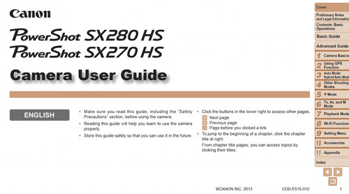 Canon powershot 270 sx280 - canon,